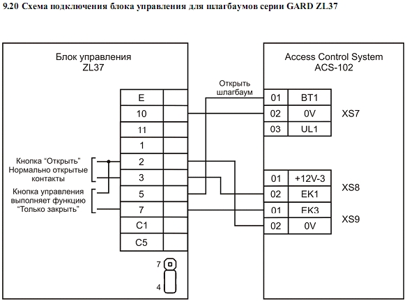 Схема подключени ACS-102-CE-BM №21